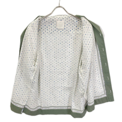 GIVENCHY ジバンシー BM611015N2 ホワイト フローラルプリント シアサッカーシャツ トップス