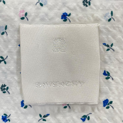 GIVENCHY ジバンシー BM611015N2 ホワイト フローラルプリント シアサッカーシャツ トップス
