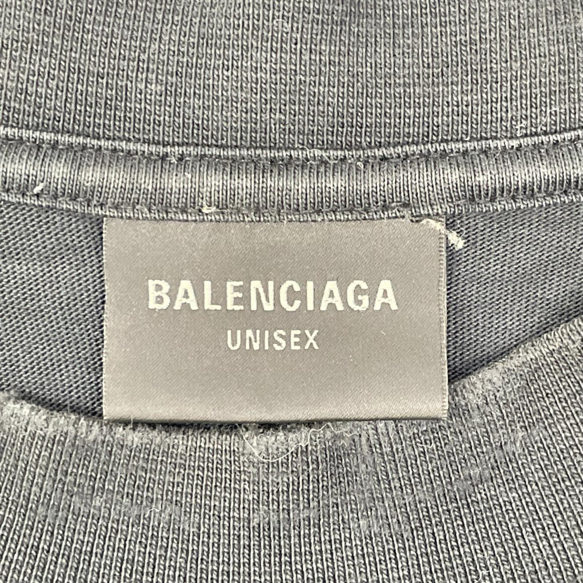 BALENCIAGA バレンシアガ 739784 ユニセックス 24年 ブラック TOVA9 テープロゴTシャツ トップス