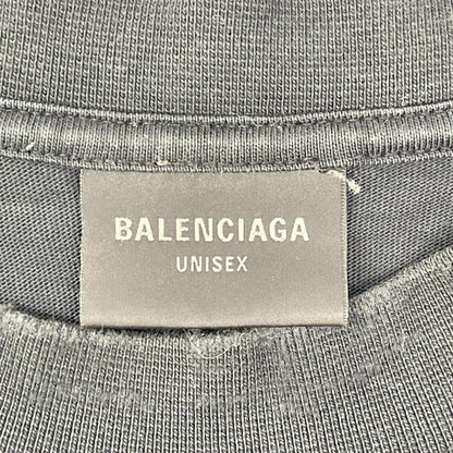 BALENCIAGA バレンシアガ 739784 ユニセックス 24年 ブラック TOVA9 テープロゴTシャツ トップス