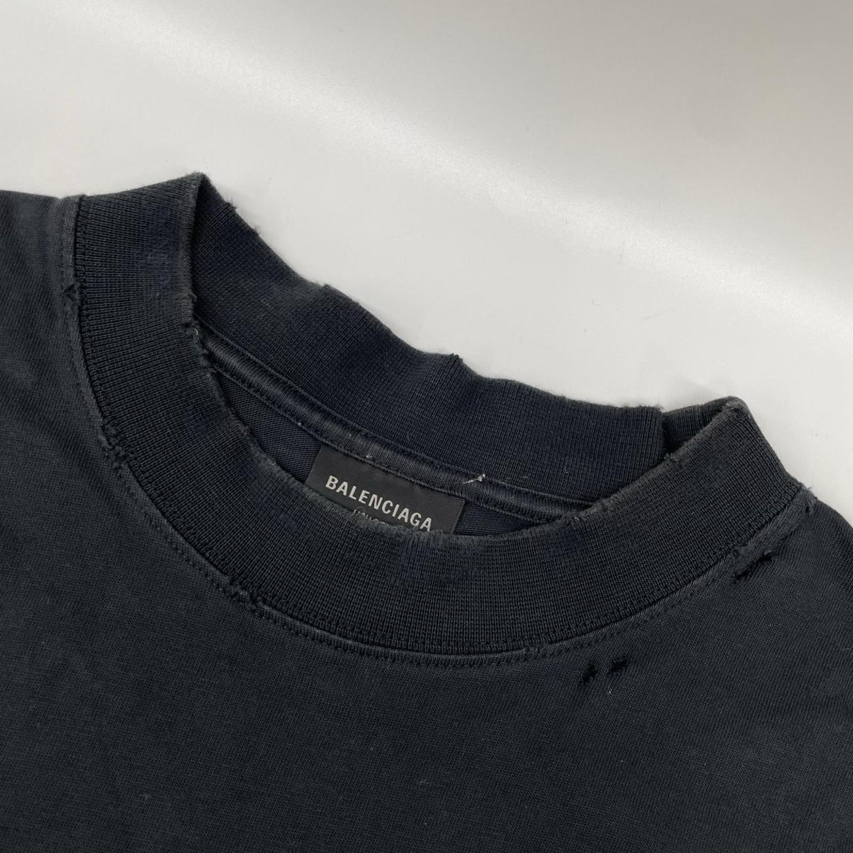 BALENCIAGA バレンシアガ 739784 ユニセックス 24年 ブラック TOVA9 テープロゴTシャツ トップス