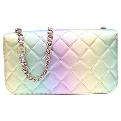 CHANEL シャネル AS4623 レインボー ラム G金具 Sフラップ マトラッセ ショルダーバッグ ショルダーバッグ