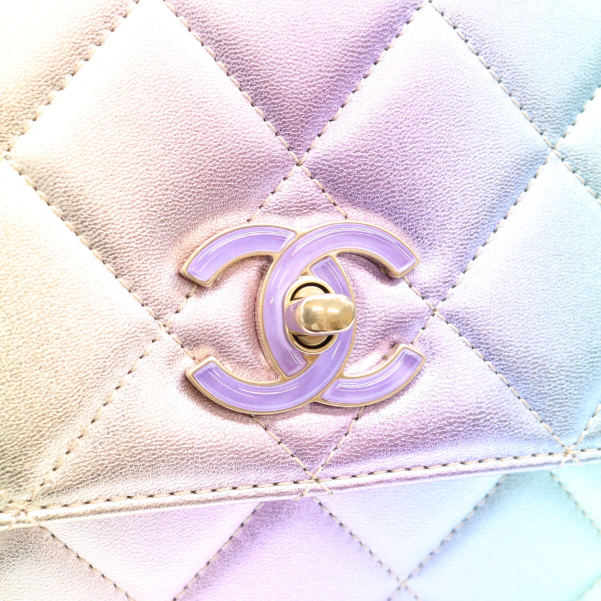 CHANEL シャネル AS4623 レインボー ラム G金具 Sフラップ マトラッセ ショルダーバッグ ショルダーバッグ