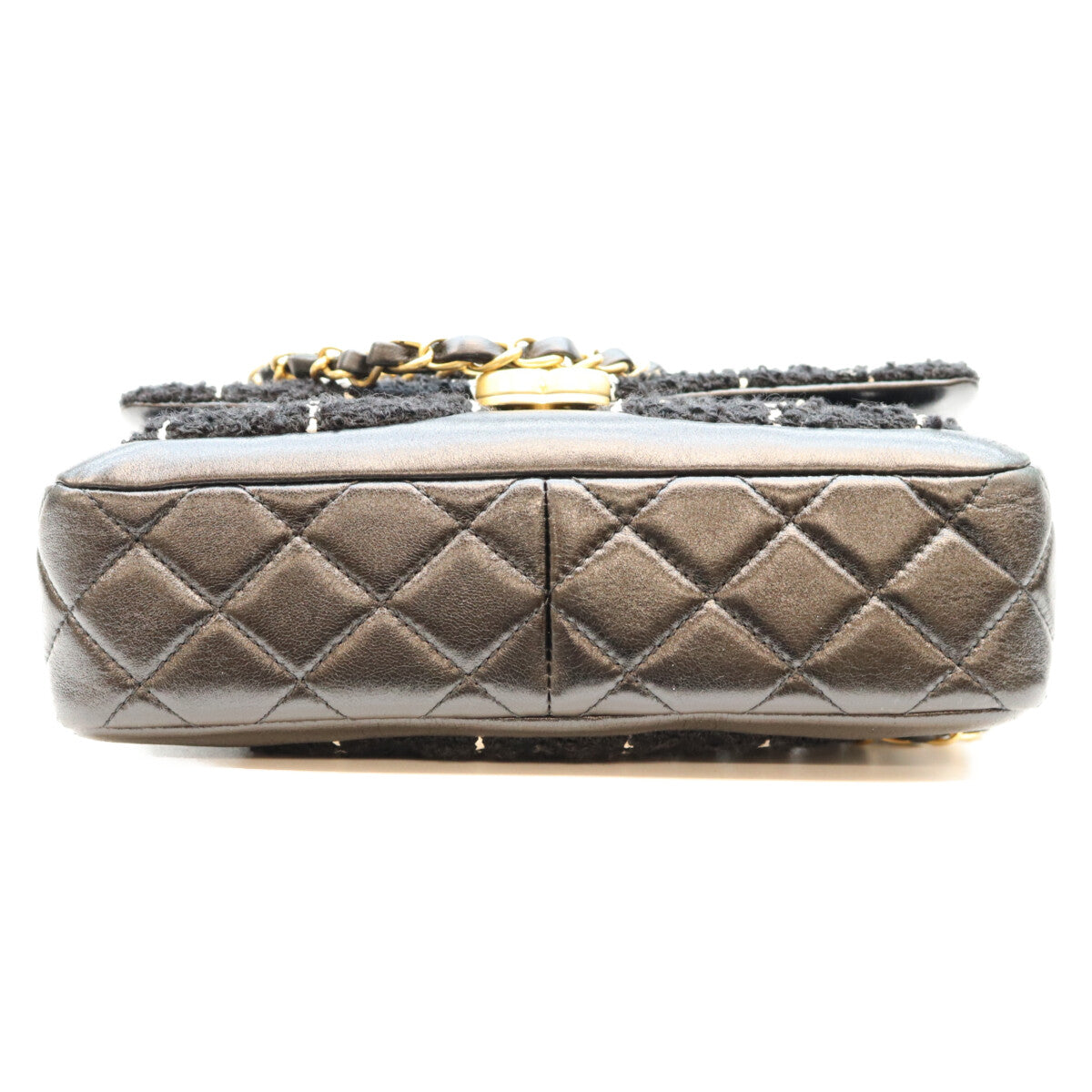 CHANEL シャネル AS4459 黒 ツイード×カーフ マトラッセスモールフラップ ショルダーバッグ ショルダーバッグ