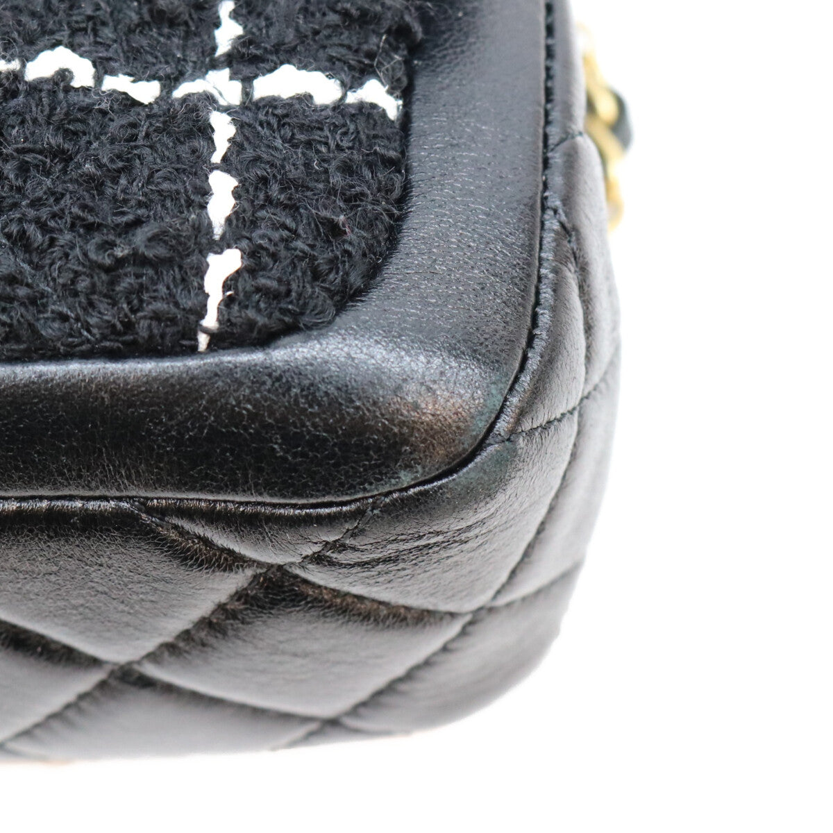 CHANEL シャネル AS4459 黒 ツイード×カーフ マトラッセスモールフラップ ショルダーバッグ ショルダーバッグ