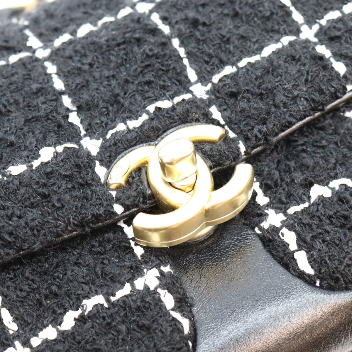 CHANEL シャネル AS4459 黒 ツイード×カーフ マトラッセスモールフラップ ショルダーバッグ ショルダーバッグ