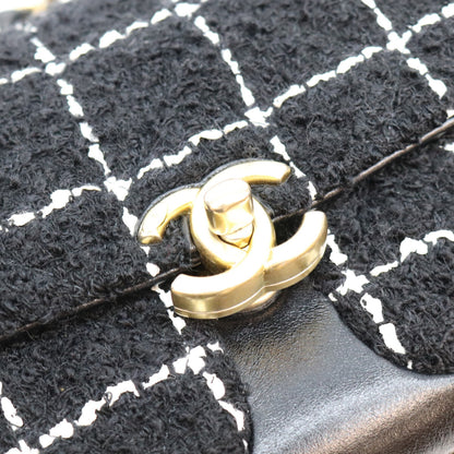 CHANEL シャネル AS4459 黒 ツイード×カーフ マトラッセスモールフラップ ショルダーバッグ ショルダーバッグ