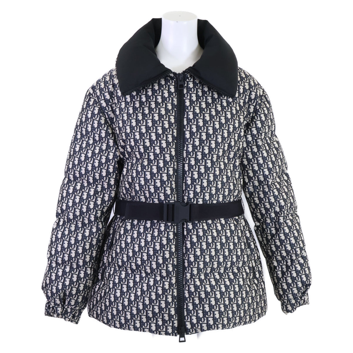 Christian Dior クリスチャンディオール 【美品/国内正規】417C70A2968 オブリーグ ベルト付 スタンドカラー パフィージャケット ジャケット