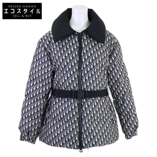 Christian Dior Excellent condition/Official domestic item 417C70A2968 Oblique Puffer Jacket with Belt and Stand Collar Jacket