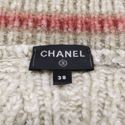 CHANEL シャネル 【美品】P73532K10528 カシミヤ混 31ビーズ装飾 Vネック ニットセーター トップス