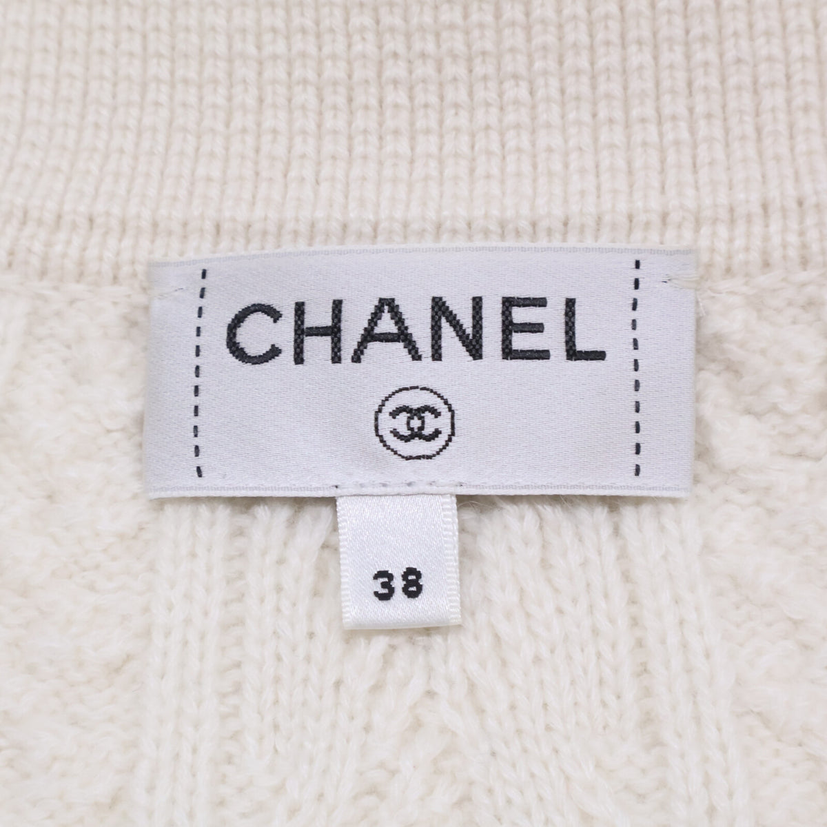 CHANEL シャネル 【美品】P74558K10682 カシミヤ混 ココマークボタン ケーブルニット カーディガン トップス