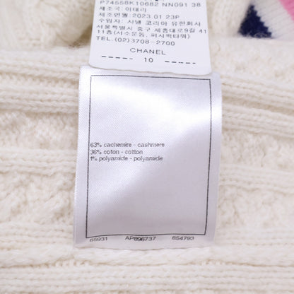 CHANEL シャネル 【美品】P74558K10682 カシミヤ混 ココマークボタン ケーブルニット カーディガン トップス
