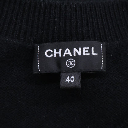 CHANEL シャネル 【美品】24P P76927K11095 LOOK30 カシミヤ ココマーク/クローバー クルーネックニットセーター トップス