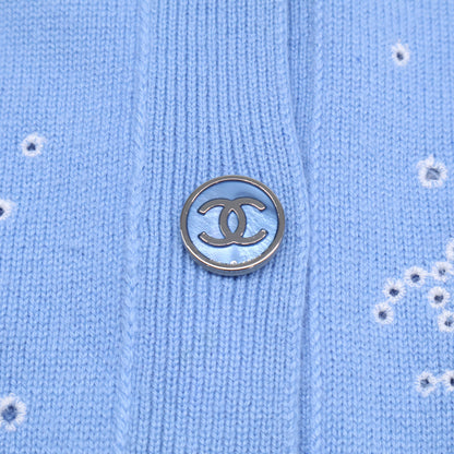 CHANEL シャネル 【美品】P74636K10710 カシミヤ クローバー/No.5/ココマーク ニットカーディガン トップス