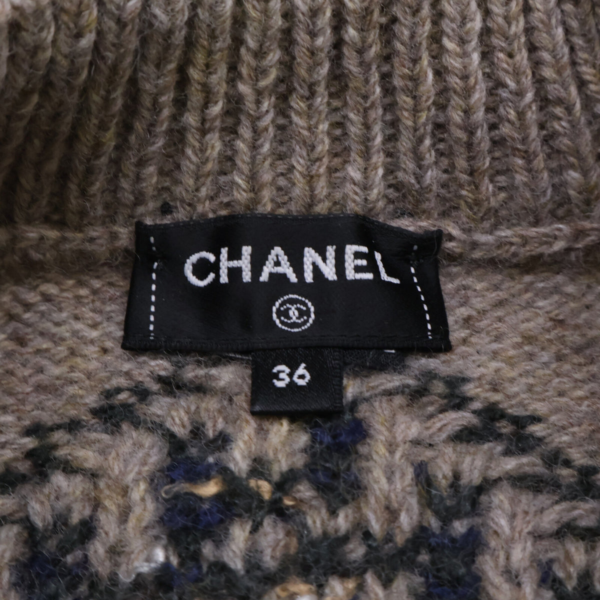 CHANEL シャネル 【美品】P77825K11272 LOOK6 ウールｘシルク フラワー/ココマーク 長袖ニットセーター トップス