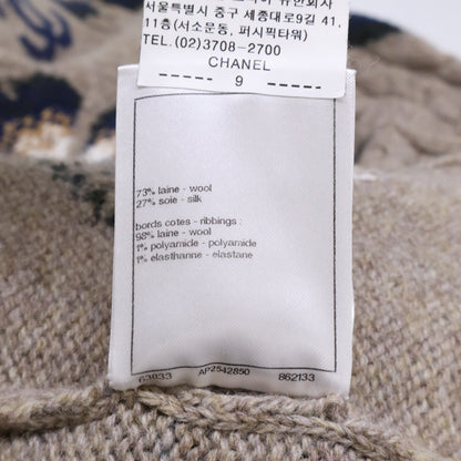 CHANEL シャネル 【美品】P77825K11272 LOOK6 ウールｘシルク フラワー/ココマーク 長袖ニットセーター トップス