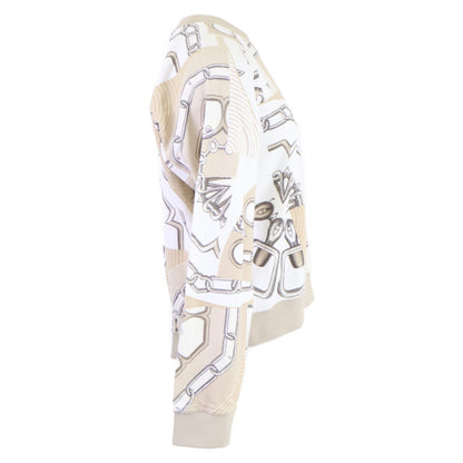 HERMES エルメス 【美品】4H4623DG KALEIDOSCOPE EFFECT カレイドスコープ・エフェクト クルーネック スウェットシャツ トップス