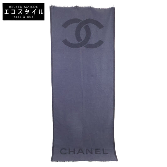 CHANEL シャネル 【美品】ココマーク カシミヤ マフラー