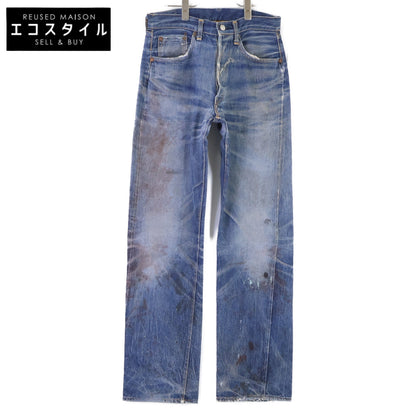 LEVI'S リーバイス 50s 革パッチ最終期 501XX オリジナル オフセット 両面BIGE ドット刻印 隠しリベット デニムパンツ ボトムス