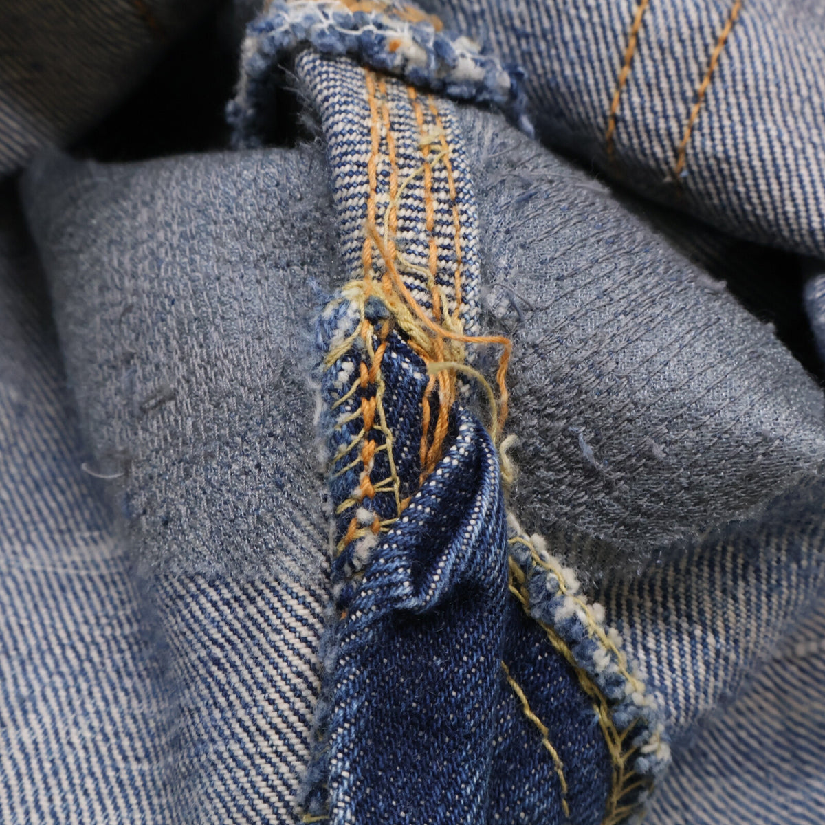 LEVI'S リーバイス 50s 革パッチ最終期 501XX オリジナル オフセット 両面BIGE ドット刻印 隠しリベット デニムパンツ ボトムス
