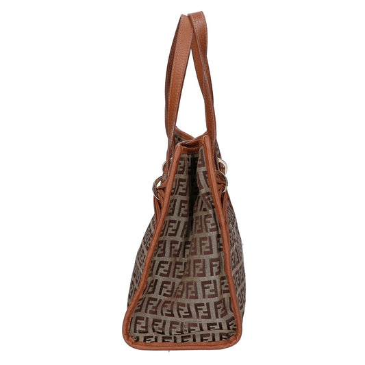 FENDI フェンディ 8BH152 ズッキーノ キャンバス/レザー ハンドバッグ