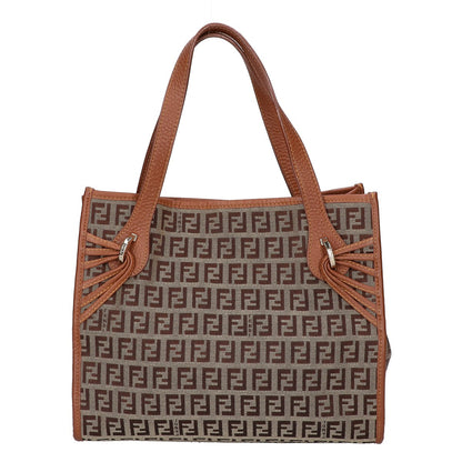 FENDI フェンディ 8BH152 ズッキーノ キャンバス/レザー ハンドバッグ