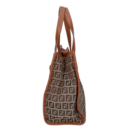 FENDI フェンディ 8BH152 ズッキーノ キャンバス/レザー ハンドバッグ
