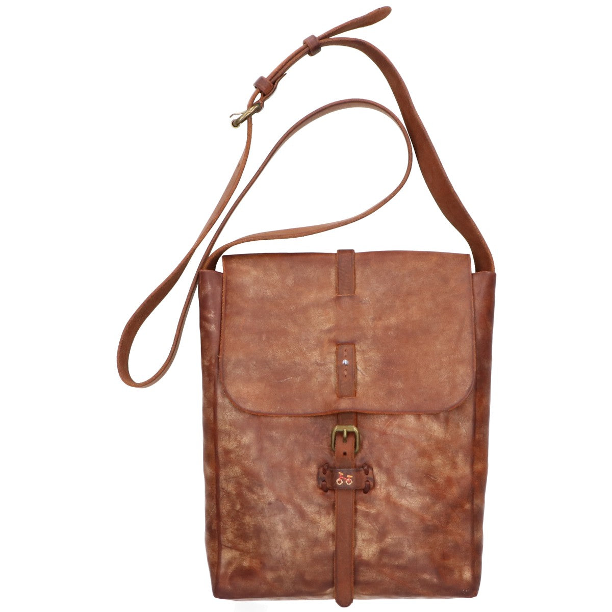 HENRY CUIR アンリークイール レザー フラップ ショルダーバッグ
