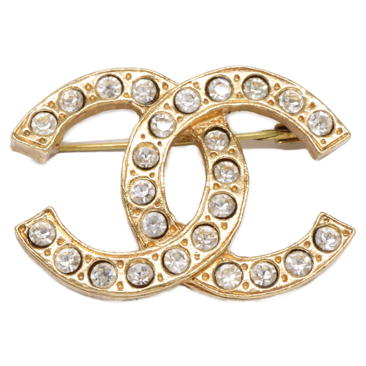 CHANEL シャネル ココマーク ラインストーン ブローチ