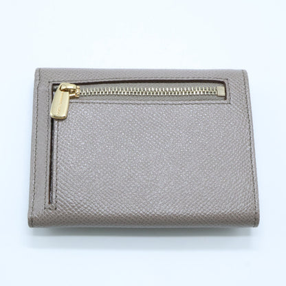 DOLCE&GABBANA ドルチェアンドガッバーナ 【美品】BI0770 ロゴプレート 型押しレザー 三つ折り財布 三つ折り財布（小銭入れあり）