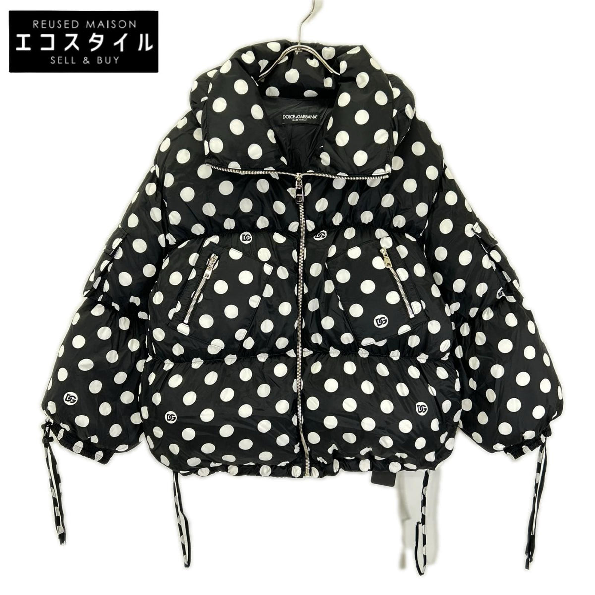 DOLCE&GABBANA ドルチェアンドガッバーナ F0AS2T ポルカドット フルジップ パファーダウンジャケット ジャケット