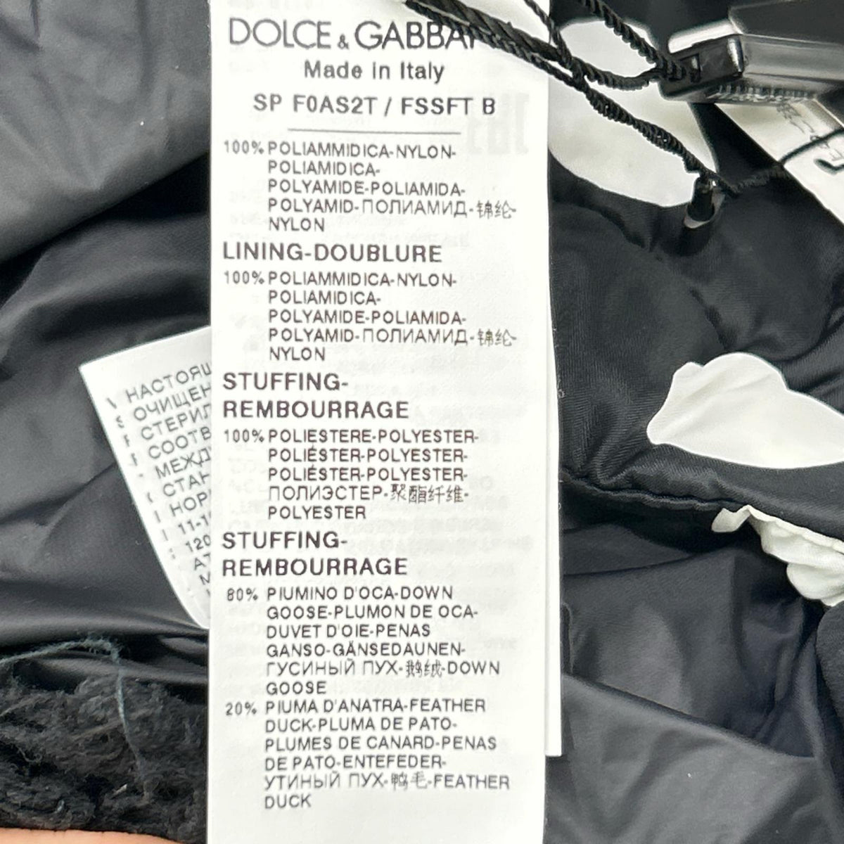 DOLCE&GABBANA ドルチェアンドガッバーナ F0AS2T ポルカドット フルジップ パファーダウンジャケット ジャケット