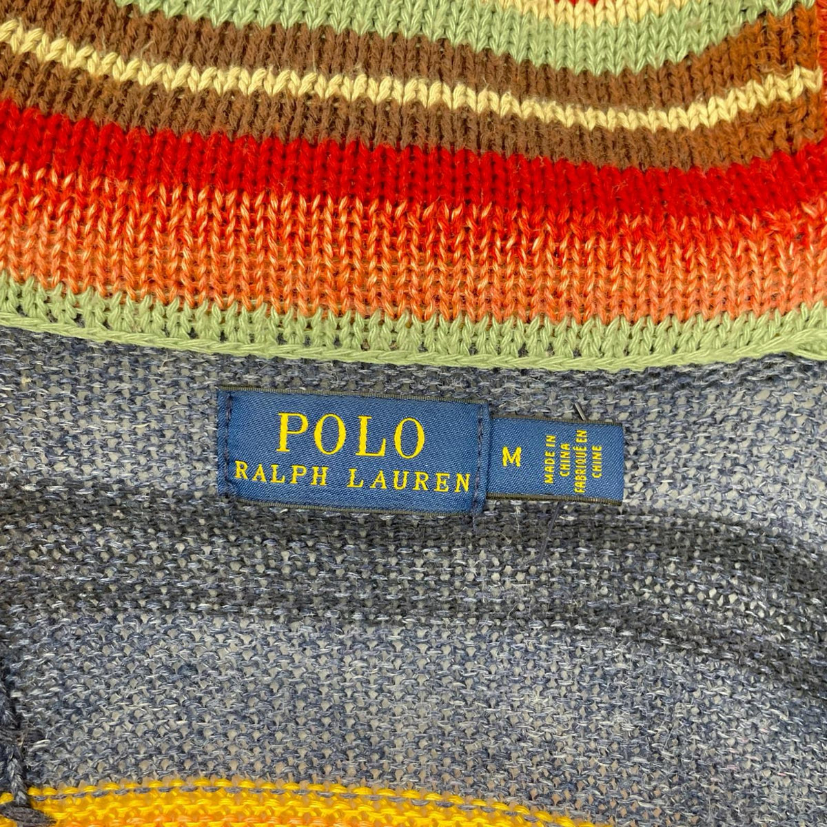 POLObyRalphLauren ポロラルフローレン ネイティブ柄 厚手ハンドニット　ショールカラーカーディガン トップス
