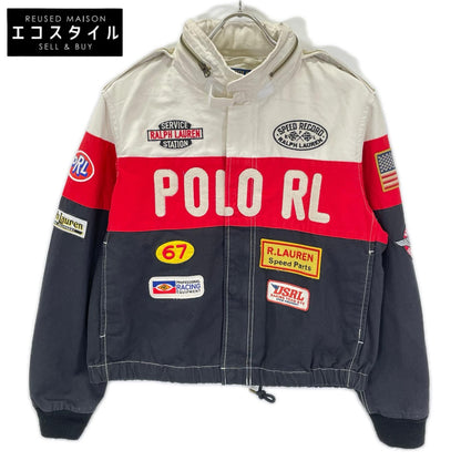 POLObyRalphLauren ポロラルフローレン レッド×ホワイト ワッペン レーサー・レーシングジャケット ジャケット