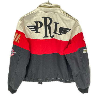 POLObyRalphLauren ポロラルフローレン レッド×ホワイト ワッペン レーサー・レーシングジャケット ジャケット