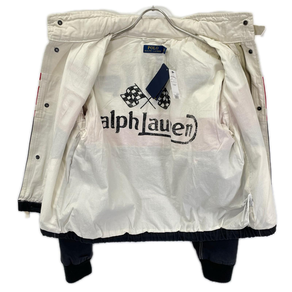 POLObyRalphLauren ポロラルフローレン レッド×ホワイト ワッペン レーサー・レーシングジャケット ジャケット