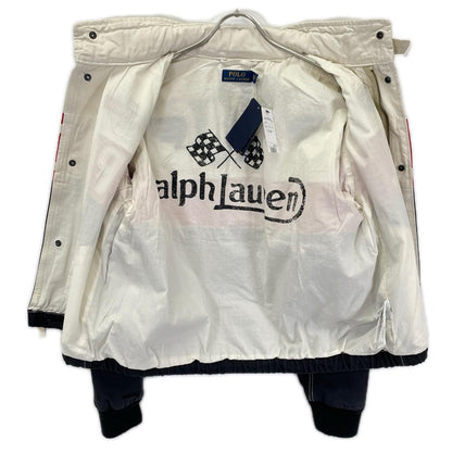 POLObyRalphLauren ポロラルフローレン レッド×ホワイト ワッペン レーサー・レーシングジャケット ジャケット