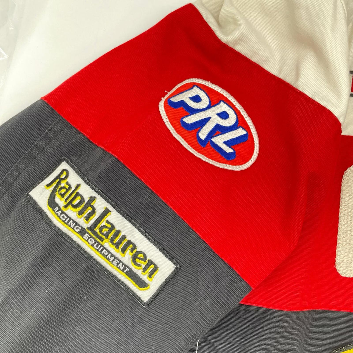 POLObyRalphLauren ポロラルフローレン レッド×ホワイト ワッペン レーサー・レーシングジャケット ジャケット
