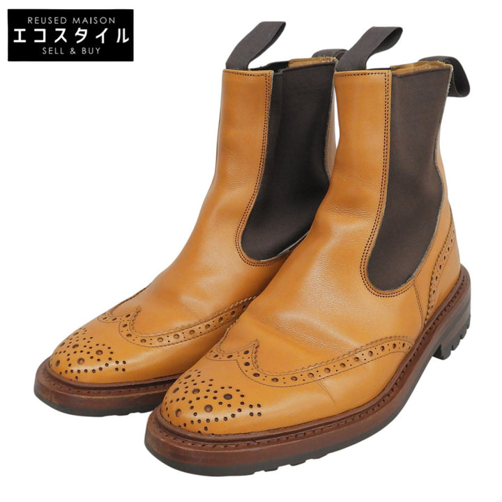 Tricker's トリッカーズ HENRY ヘンリー ウィングチップ チェルシーブーツ メンズ キャメル 7 1/2 M2754 シューズ