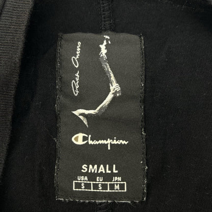 Rick Owens リックオウエンス ×Champion CM01E1675-CHJG ブラック フロント刺繍 ロングTシャツ トップス