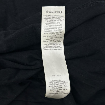 Rick Owens リックオウエンス ×Champion CM01E1675-CHJG ブラック フロント刺繍 ロングTシャツ トップス