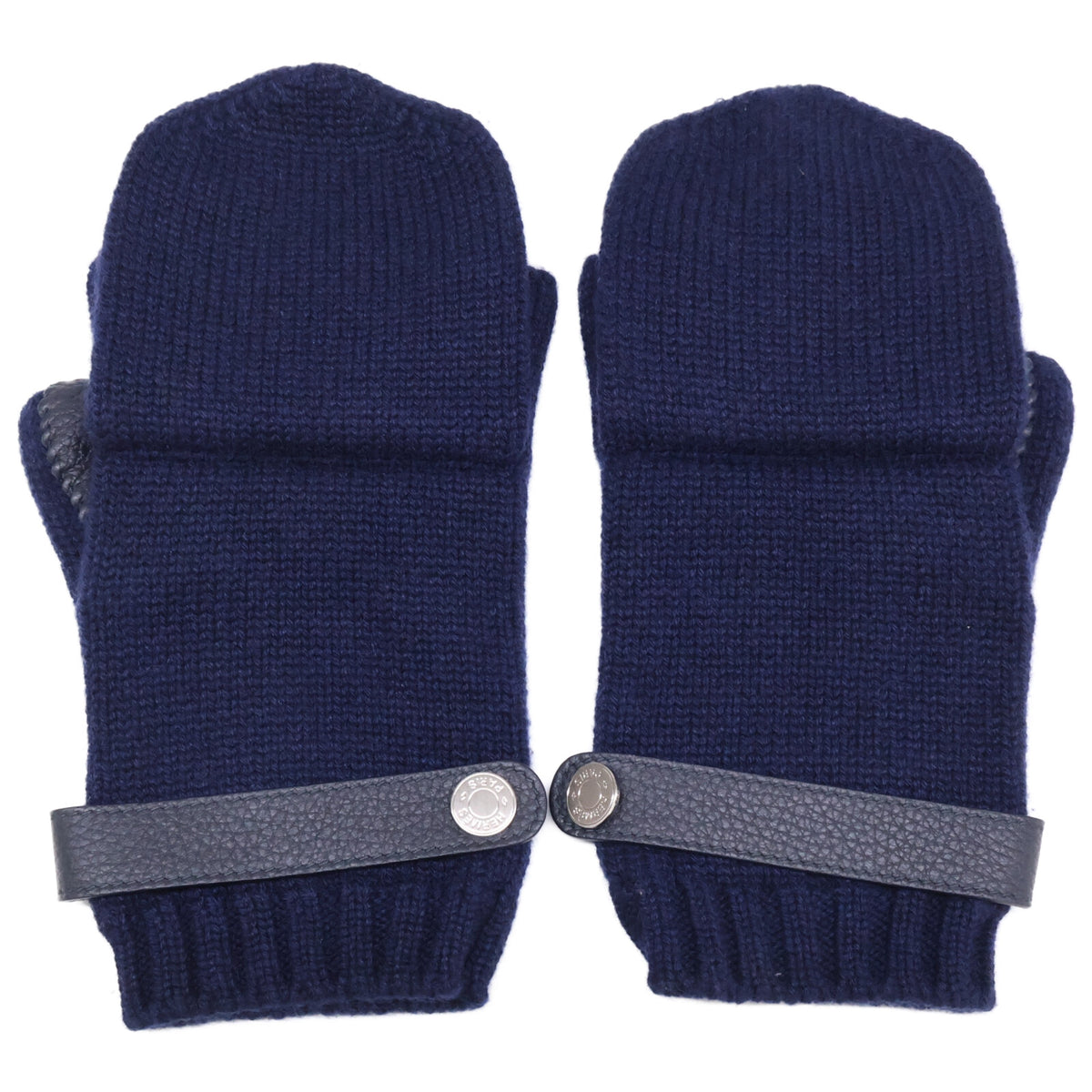 HERMES エルメス 【美品】リオネル カシミヤニット/ディアスキン グローブ