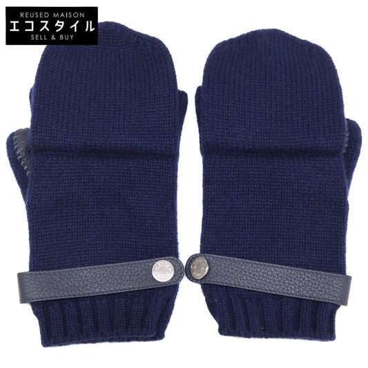 HERMES エルメス 【美品】リオネル カシミヤニット/ディアスキン グローブ