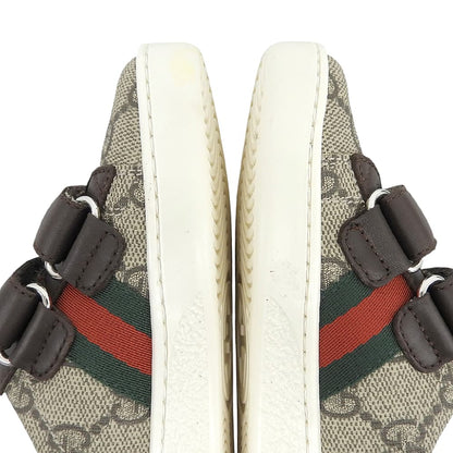 GUCCI グッチ 新品同様 GGキャンバス シェリーライン ベビー キッズ スニーカー シューズ ベージュ系 15cm 463088 シューズ