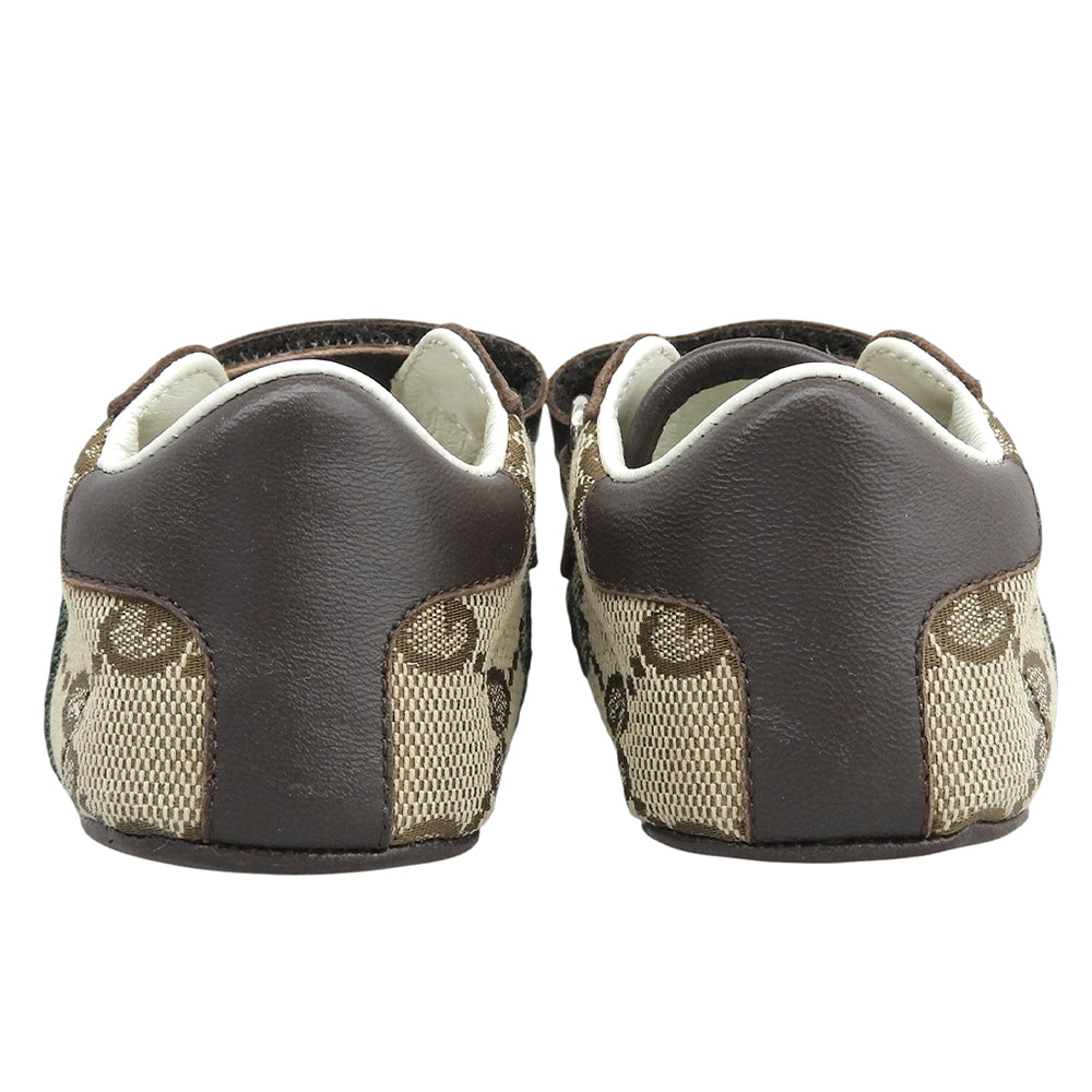GUCCI グッチ 美品 GGキャンバス シェリーライン キッズ スニーカー シューズ ベージュ系 16 653679 シューズ