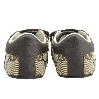 GUCCI グッチ 美品 GGキャンバス シェリーライン キッズ スニーカー シューズ ベージュ系 16 653679 シューズ