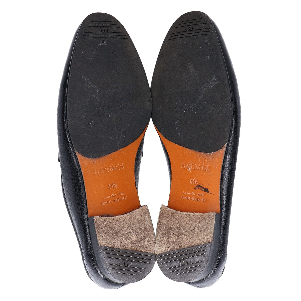 HERMES エルメス コンスタンス ゴールド金具 Hバックル レザー ローファー シューズ