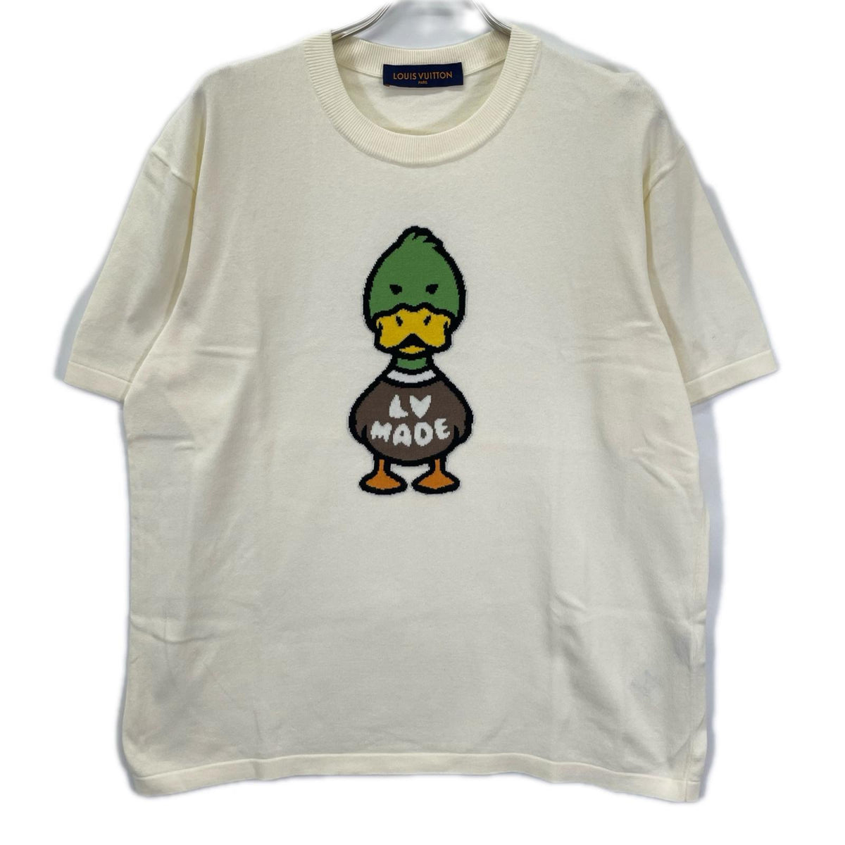 LOUIS VUITTON ルイヴィトン ×NIGO 22SS RM221M F96 HMN04W アイボリー ンタルシアジャカード ダックニットTシャツ トップス