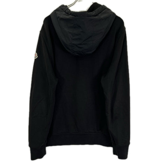 MONCLER モンクレール 21年 ブラック HOODIE ナイロン切り替え パーカー コート