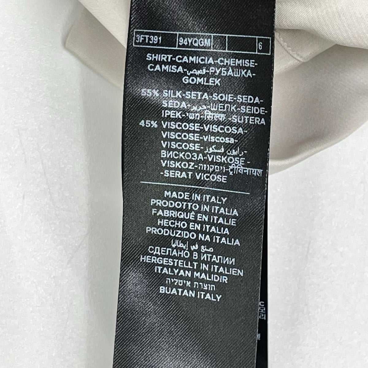 TOM FORD トムフォード グレー シルク×レーヨン ドレスシャツ トップス